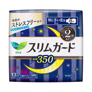 Kao Laurier Sanitary Pads with wings for nights 35cm 13pcs