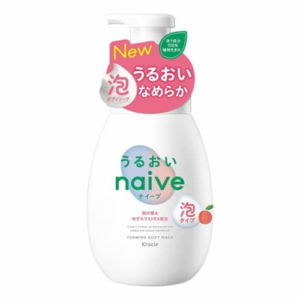 Kracie Naive Hydrating Foaming Body Soap Peach Scent 600ml